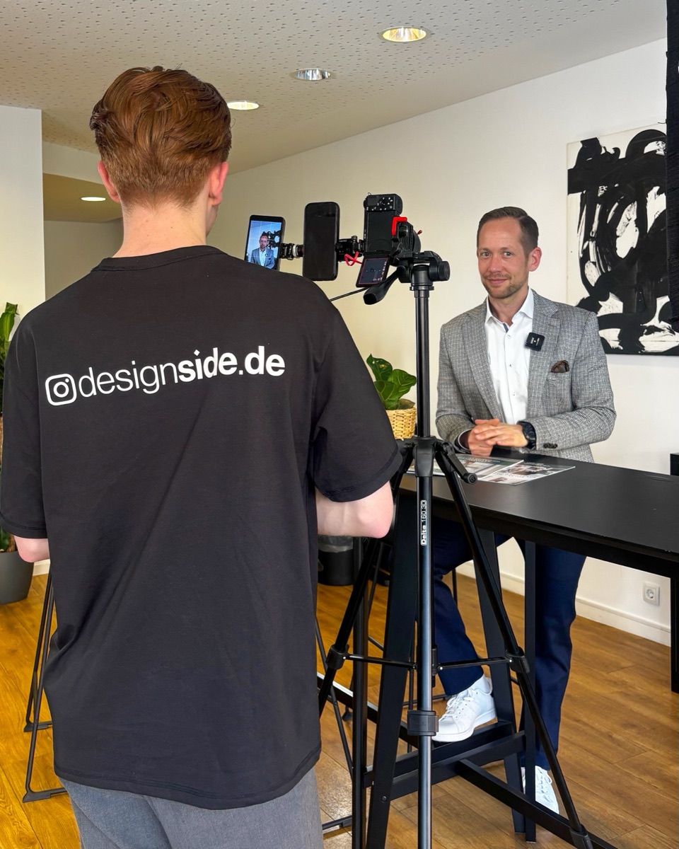 Unser Videograf beim Interview-Dreh mit Christian Oerter